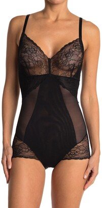 BODY BEAUTIFUL Power Mesh Front Shaping Panel Sexy Bodysuit