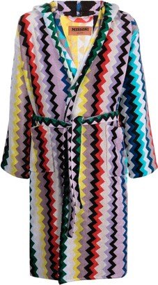 Zigzag-Print Bath Robe