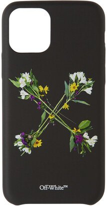 Black Flowers iPhone 11 Pro Case