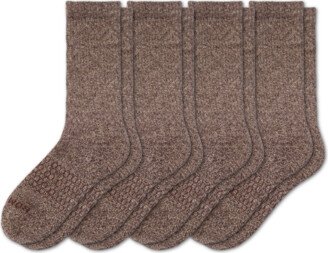 Women's Marl Calf Sock 4-Pack - Marled Chocolate - Medium - Cotton