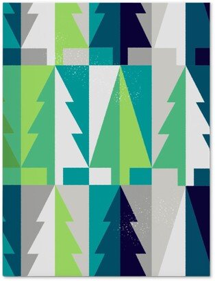 Journals: Winter Pine Tree Forest - Green Journal, Green