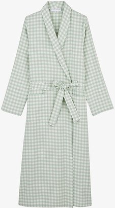 aurence Tavernier Womens Opale Entracte Check-print Cotton Robe