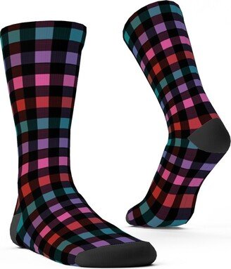 Socks: Picnic Plaid Custom Socks, Multicolor