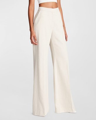 Zoya Wide-Leg Linen-Blend Pants