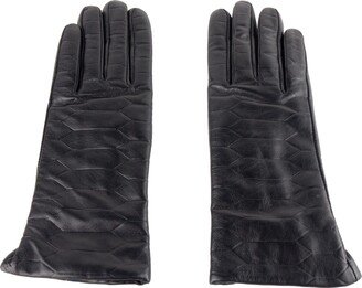 Black Leather Di Lambskin Women's Glove