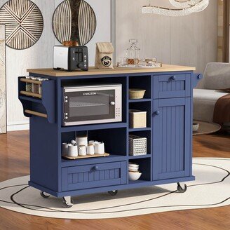 Aoolive Multifunctional Kitchen Island Cart for Kitchen, Dining Room, Bathroom