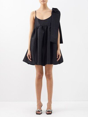 Mathilde Bow-trim Taffeta Mini Dress