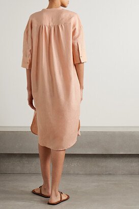 Lindsie Linen Midi Dress - Orange