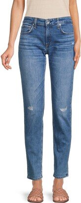 Dre Mid Rise Cropped Slim Boyfriend Jeans