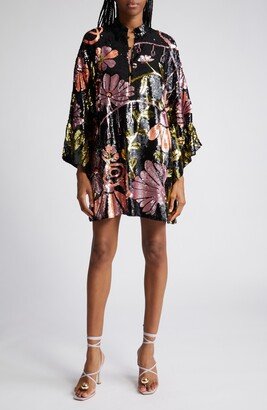 Sequin Floral Caftan