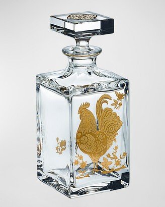 Whiskey Decanter With Golden Rooster