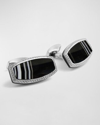 Men's Azurite Rectangle Cufflinks