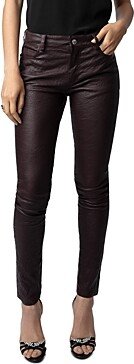 Textured Leather Pants