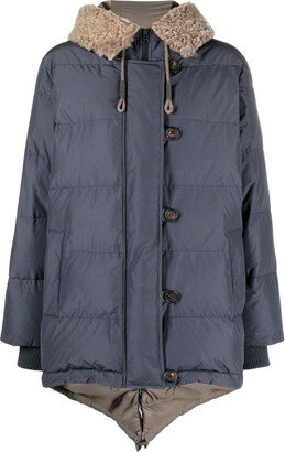 Hooded Quilted Puffer Jacket-AA