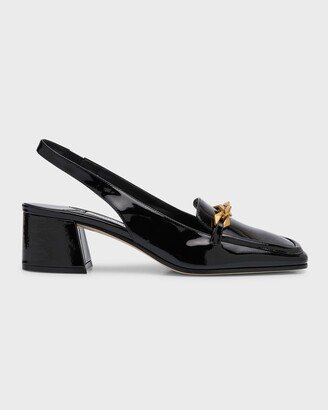 Diamond Tilda Chain Slingback Loafers