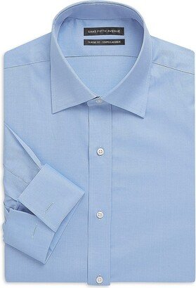 Saks Fifth Avenue Made in Italy Saks Fifth Avenue Men's Solid Twill French Cuff Cotton Dress Shirt