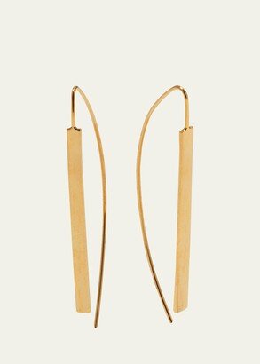 14k Small Flat Hook Earrings