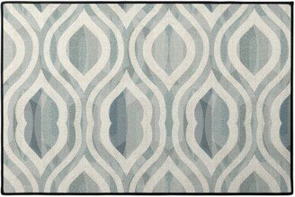 Door Mats: Modern Watercolor Damask - Gray Door Mat, Gray