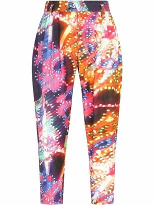 Luminaire-Print Tailored Trousers