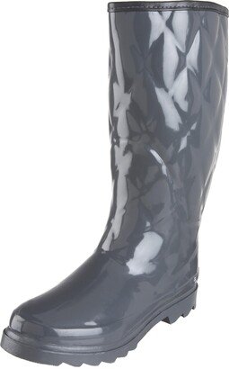 by Women's Rain Quilted Rubber Rain Boot