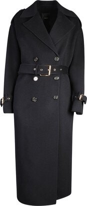 Double-breasted Black Trenchcoat