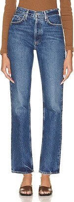 Lana Mid Rise Vintage Straight in Blue