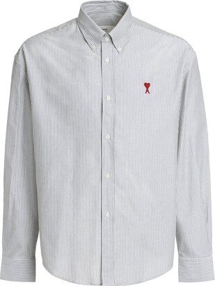 de Coeur Striped Logo Embroidered Shirt