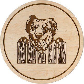 Dog Coaster - Multiple Breeds Available Crafted From Cherry Or Maple Wood-AC