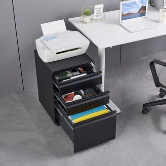 Steel Mobile Filing Cabinet on Anti-tilt Wheels with Lock