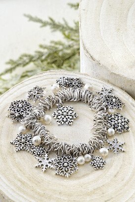 Women's Snowflake Charm Bracelet - Silver