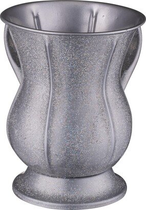 Washing Cup Stainless Steel Silver Glitter With Base - Silver