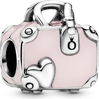 Sterling Silver Pink Travel Bag Charm