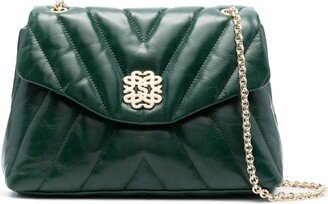 Quilted Leather Shoulder Bag-AC