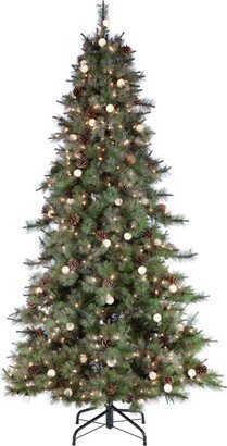 7.5Ft. Pre-Lit Mixed Needle Arcadia Fir Tree with 95 G40 Led Glass Bulbs