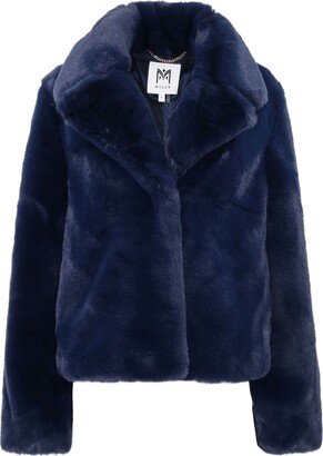 Faux-Fur Notched-Lapels Jacket