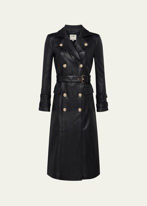 Celina Leather Trench Coat