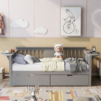 Twin size Daybed with Two Drawers-AA