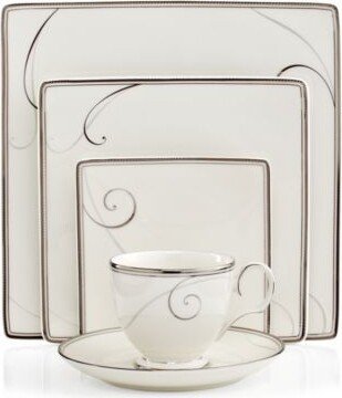 Dinnerware Platinum Wave Square Collection