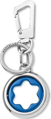 Meisterstuck Spinning Emblem Key Fob - Silver/blue