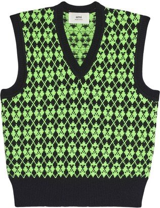 Ami de Coeur intarsia knit vest