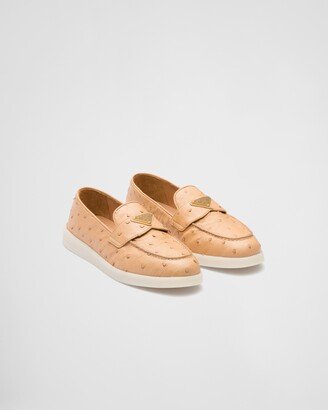 Ostrich Leather Loafers