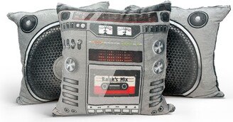 Personalized Boom Box Pillow - Keepsake Anniversary Gift For Couples Meaningful Memorial Gift For Music Lover, Home Decor Gifts