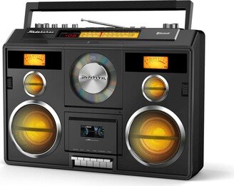 SB2140B Sound Station Portable Stereo Bluetooth, Cd, Am/Fm Radio, Cassette Recorder