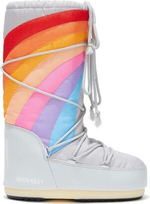 Logo Rainbow-Print Snow Boots