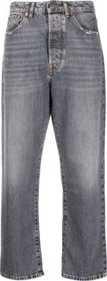 High-Rise Cropped Boyfriend Jeans