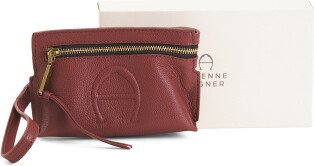 TJMAXX Leather Adeline Small Boxed Multi Pocket Pouch