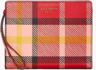 Morgan Museum Plaid Gusseted Wristlet