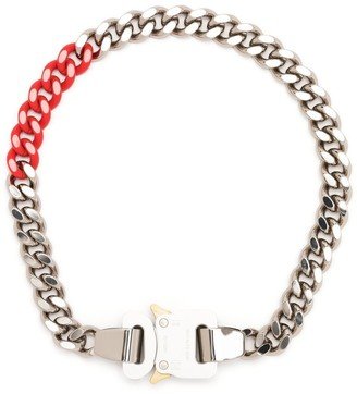 Two-Tone Curb Chain Buckled Necklace