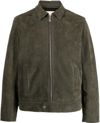 Zip-Fastening Suede Jacket