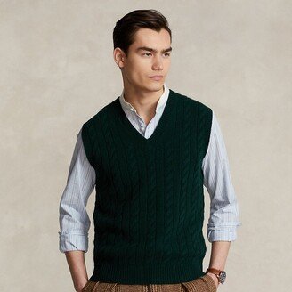 Cable-Knit Wool-Cashmere Sweater Vest-AB